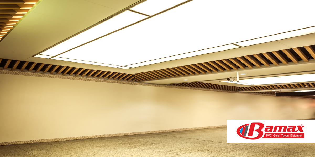 Işıklı doku gergi tavan, transparan gergi tavan, gergi tavan sistemi, germe tavan, pvc tavan